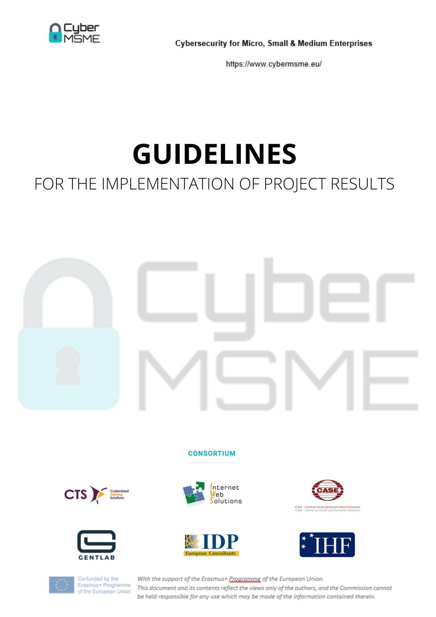 Long-term sustainability and exploitation resources of the CYBER-MSME project: